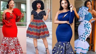 TRENDY ANKARA AND PLAIN COLOUR FABRIC COMBINATION STYLES YOU SHOULD SEE IN 2021