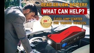 DBPOWER 800A 18000mAh Car Jump Starter (up to 7.2L Gas, 5.5L Diesel Engine) with Smart Charging Port