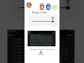 Range Slider using HTML, CSS and JavaScript      #shorts #javascript #css3 #html5