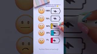 What mind emoji is your battery now ? Tonni art and craft #shorts #youtubeshorts #art #drawing #sad