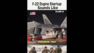 This Is What F-22 Engine Startup Sounds Like🇺🇸🇺🇸 #shorts #f22raptor #f22