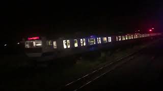 夜の常磐線/上り列車上野行/羽鳥駅3番線