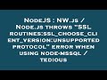 NodeJS : NW.js / Node.js throws 