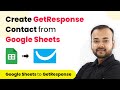 How to Create GetResponse Contact from Google Sheets and Send Data using API by Pabbly