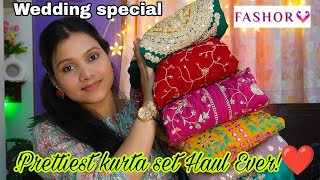 *Wedding special*Designer Fashor kurta set Haul💕Fashor kurti/kurta set Haul💕Ajio kurta set Haul💕