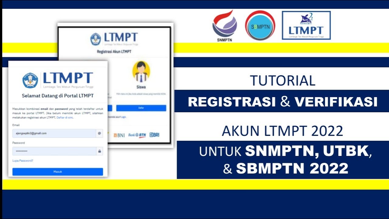 Cara Daftar Akun Ltmpt 2022 Untuk SNMPTN,UTBK SBMPTN Dan Bahas Solusi ...