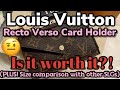 UNBOXING LOUIS VUITTON RECTO VERSO CARD HOLDER| Size Comparisons, What fits | splendid_lush