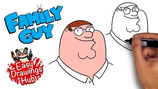 How to draw Peter Griffin from Family Guy in 4 minutes