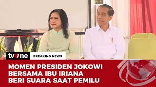 Presiden Jokowi dan Ibu Iriana Lakukan Pencoblosan di TPS Gambir | Breaking News tvOne