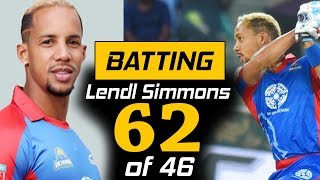Lendl Simmons Superb Batting 62 runs in PSL | Lahore Qalandars VS Karachi Kings | HBL PSL