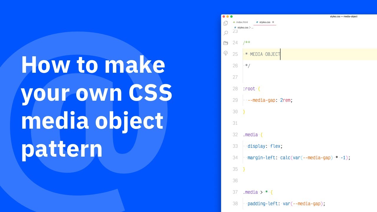 How To Make Your Own CSS Media Object Pattern - YouTube