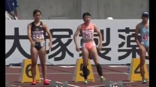 2016 全国高校総体 岡山インターハイ陸上 女子100ｍ予選6組