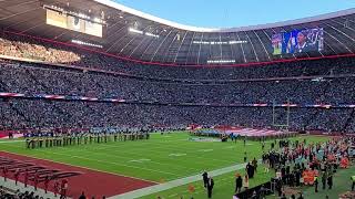 US and German National Anthem at first NFL Game in Munich Germany