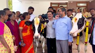 I bought three cows at a cost of Rs.3 lakh for the cow's owner, Smt.Savari Ammal Ji \u0026 Smt.Amuda