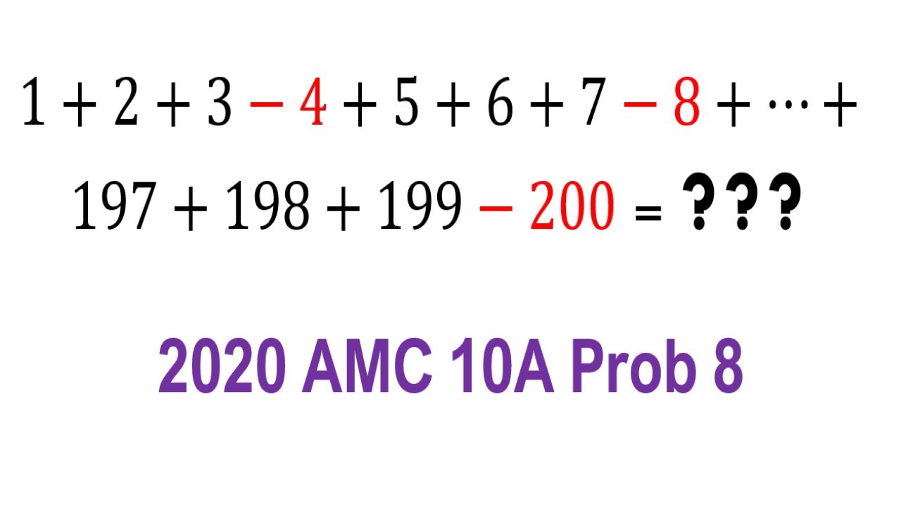 2020 AMC 10A: Problem 8 - YouTube