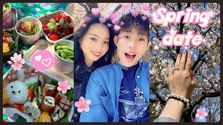 【vlog】手作りお弁当でお花見💞🍱🎶春のデート🌸