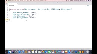 Custom error handler - PHP