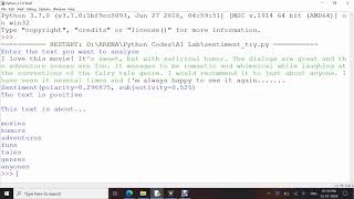 Sentiment Analysis of Unstructured Text using Python