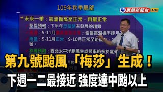 第九號颱風「梅莎」生成 下週一、二最接近台灣－民視新聞