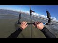 kitefoiling with flysurfer hybrid 5 5m² and 7 5m² freeride wave session