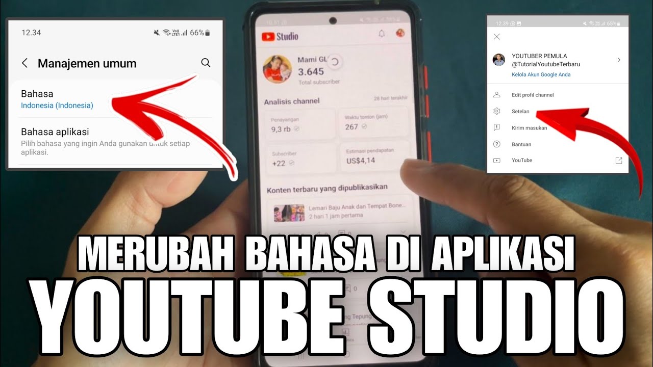 Cara Merubah Bahasa Di Youtube Studio Dari Inggris Ke Indonesia - YouTube