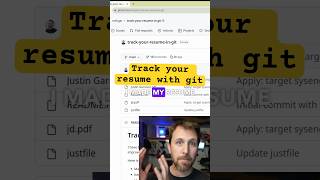 Start tracking your resume with git #job #resume #git