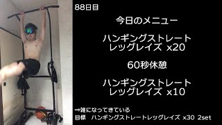 【プリズナートレーニング備忘録88日目】2022/07/07　木曜日：レッグレイズ