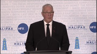 Defence Min. Bill Blair speaks to reporters in Halifax as security forum opens – November 17, 2023