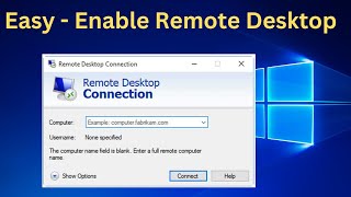 How To Enable Remote Desktop Connection In Windows 10,11