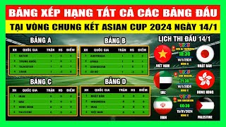 Bảng Xếp Hạng Tất Cả Các Bảng Đấu Tại VCK Asian Cup 2024 Ngày 14/1 | Lịch Thi Đấu Asian Cup Hôm nay