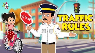 Traffic Rules | Red Yellow Green | ट्रैफ़िक नियम | Hindi Stories | हिंदी कार्टून | Puntoon Kids