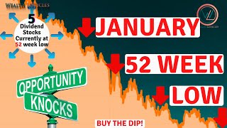 5 Great Dividend Stocks trading at 52 Week low in January | HIGH Passive Income🔥 BUY THE DIP NOW!
