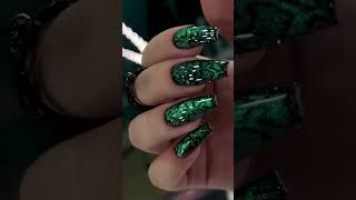 💚 Green Nails with Glitter Magic ✨: Sparkle Perfect 💅