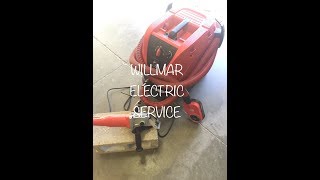 Willmar Electric Service: Angle grinder and cutting dust shroud (Video 4)