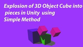 Explode a cube into pieces unity 3D CreatePrimitive and AddExplosionForce
