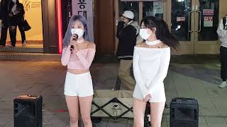 20220406 213103 《팀소개》 BABYS#베이비스 Seoyu#서유\u0026Ara#아라 홍대버스킹 Hongdae Busking #SnowHorse