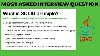 SOLID Principle with example: Most important interview question