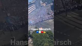 Hansa 2:1 Braunschweig Fanmarsch durch HRO 🏆 #fch #ultras #hansa #fans #party #braunschweig #ahu
