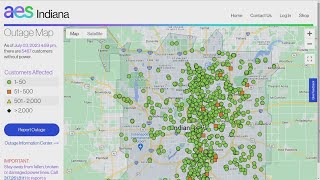 Ongoing power outages across central and southern Indiana, AES responds