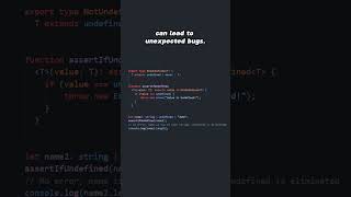 TypeScript AssertIfNull #javascript #ts #typescript #engineering #programming #tutorial