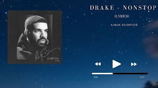 Drake-nonstop(Lyrics)+(visual audio)