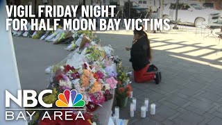 Candlelight Vigil in Downtown Half Moon Bay for Mass Shooting Victims