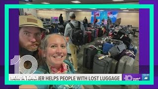 Tampa teacher helps connect Southwest passenger with their bags at Tampa airport