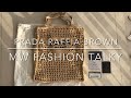 PRADA RAFFIA TAN 36 CM - MW FASHION TALKY