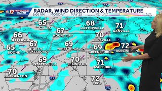 Muggy and foggy late Sunday, May 24 update | Periods of rain and storms on Memorial Day, plus mid...