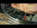 triumph terrier rear wheel truing and some aspects of wheel building discussed.