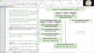 JavaScript 22: Quick Sort - recursive approach