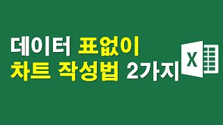 엑셀, 데이터 표없이 차트 작성법 2가지