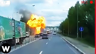 666 Shocking Road Moments Filmed Seconds Before Disaster Went Horribly Wrong !
