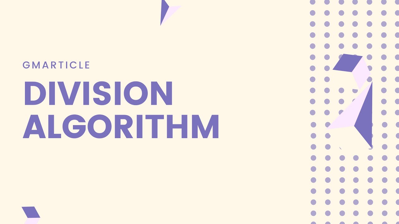 Division Algorithm Youtube